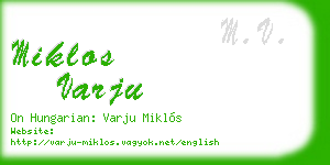 miklos varju business card