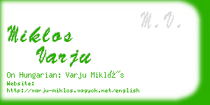 miklos varju business card